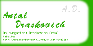 antal draskovich business card